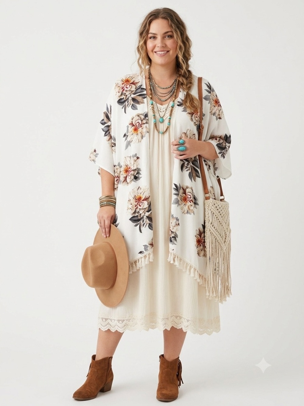 Umgee Floral Kimono Size 1X/2X Boho